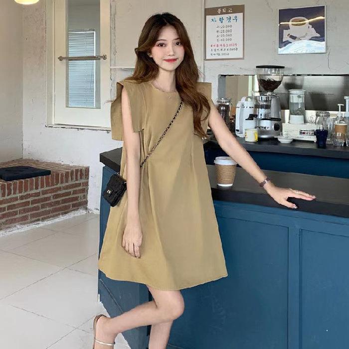 DR199 New solid color temperament hide flesh petite light mature style skirt trend