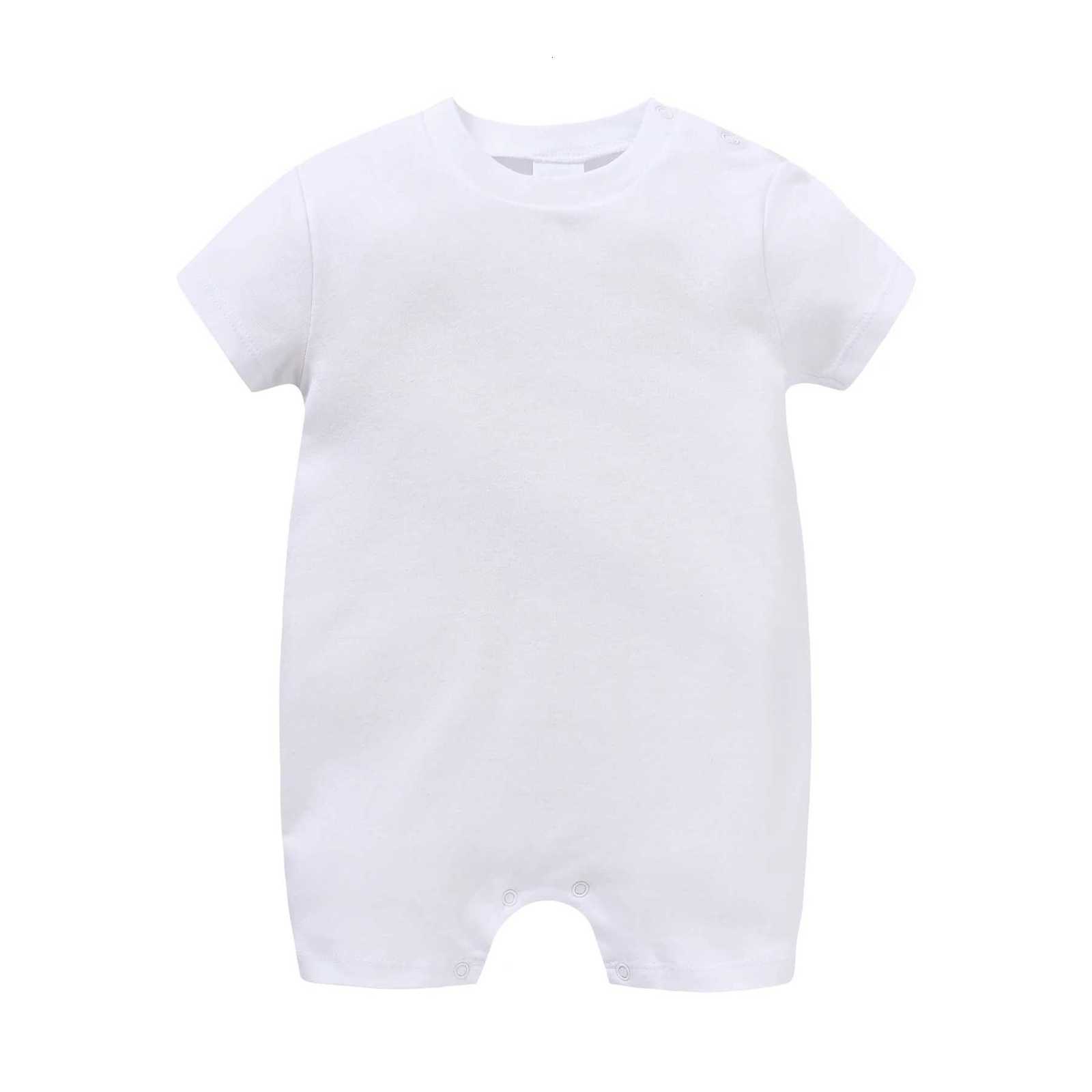 Newborn Baby Romper Solid Cotton Unisex Infant Boys Jumpsuit White Black Toddler Girls Overalls Baby Clothes Blank Muslin Z250712