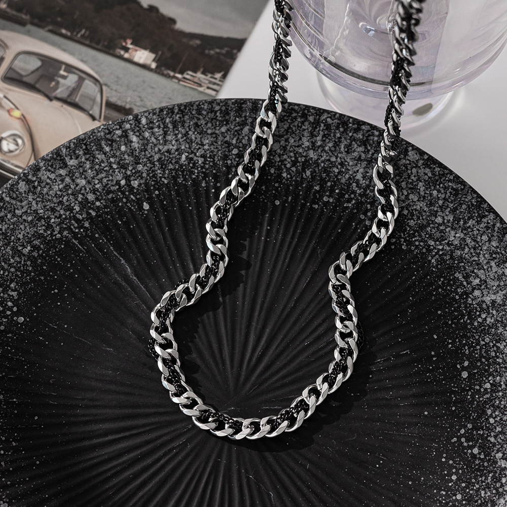 Luxury Jewelry Designer Jewelry Japanese And Korean High Street Simple Hip Hop Necklace INS Unisex Niche Design Street Hip Hop Titanium Steel Collarbo