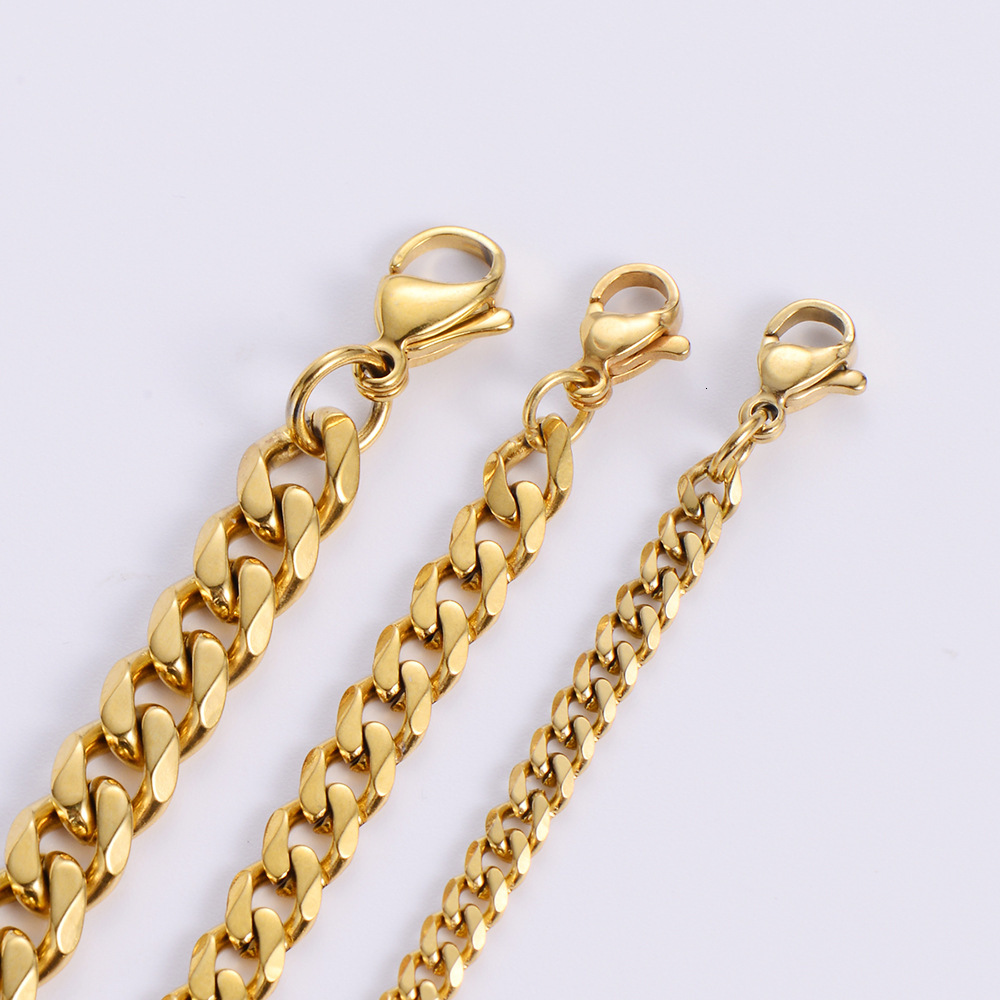 Luxury Jewelry Designer Jewelry AML In-stock Wholesale European And American Trendy Men's Hip-hop Thick Six-sided Polished Necklace Stainless Ste