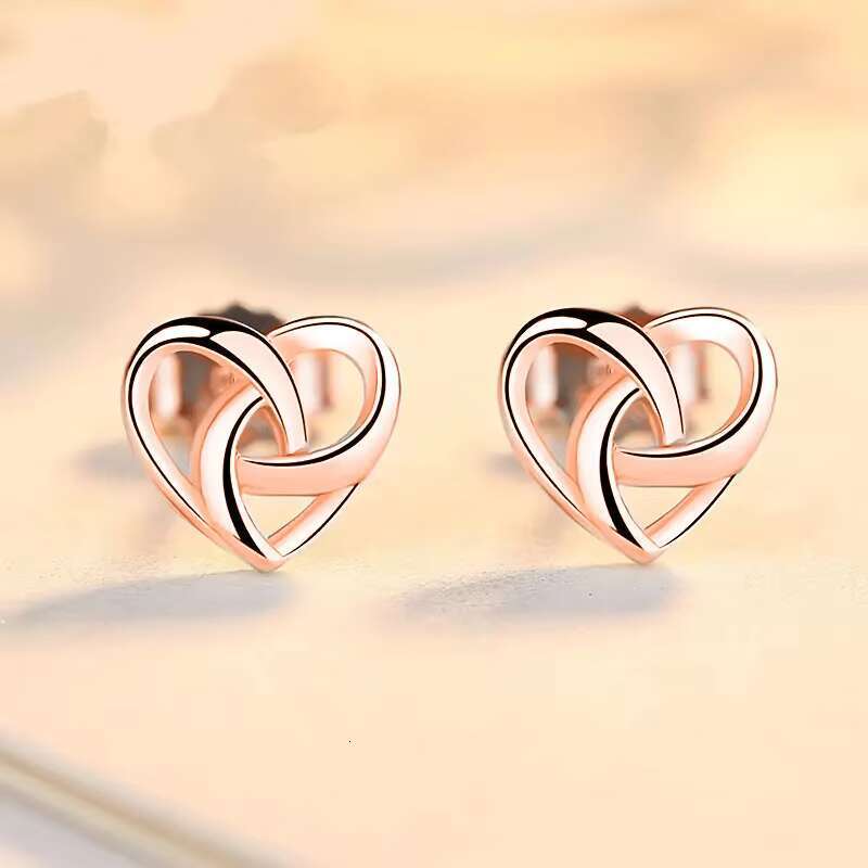 Custom Minimalist Style Clover Design Earrings for Fashion Party Gift Silver/Gold/Rose Gold Plated CZ Stud Earrings Women