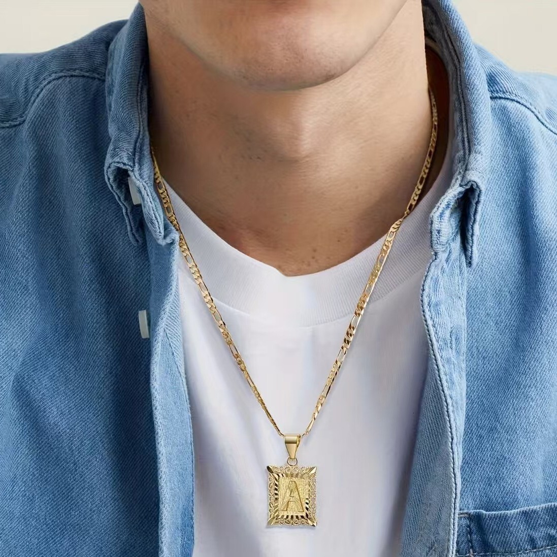 Luxury Jewelry Designer Jewelry Cross-border Hot Selling Titanium Steel Fashion Letter Necklace European And American Personality Men And Women Englis