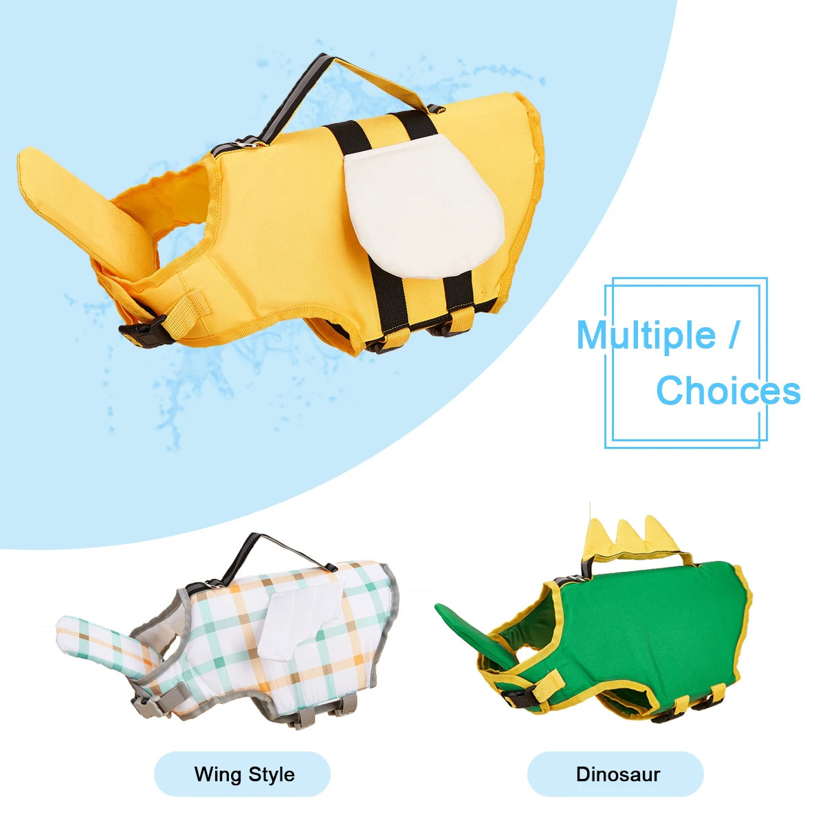 Dog Life Jacket Reflective Adjustable Dog Flotation Swim Vest Enhanced Buoyancy Summer Dog Sailboats Surfing Safety Vest 250708