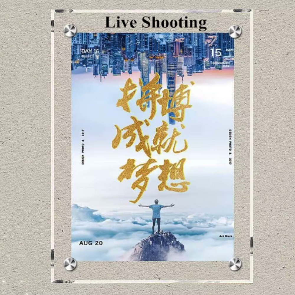 A4 Double Panel Acrylic Sign Holder Wall Mount Poster Clear Floating Frameless Photography Picture Photo Frame H260306