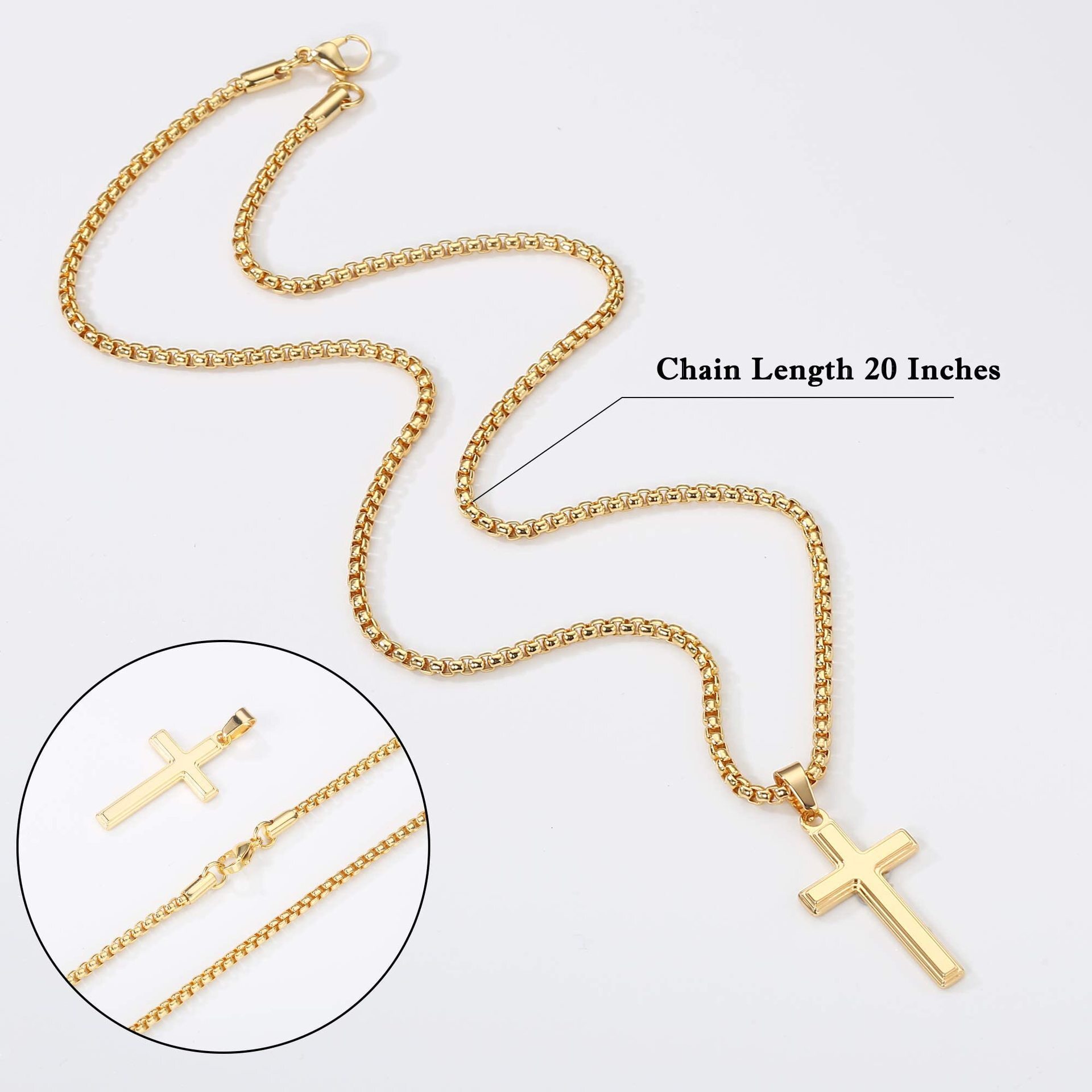 Luxury Jewelry Designer Jewelry Cross-border Amazon New Stainless Steel 'to My Man' Cross Pendant Men's Necklace Father's Day Gift