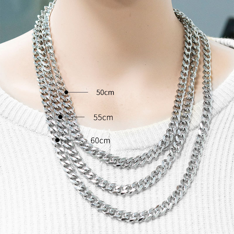 Luxury Jewelry Designer Jewelry European And American Fashion Stainless Steel Square Buckle Six-sided Magic Titanium Steel Necklace For Trendy Chain W