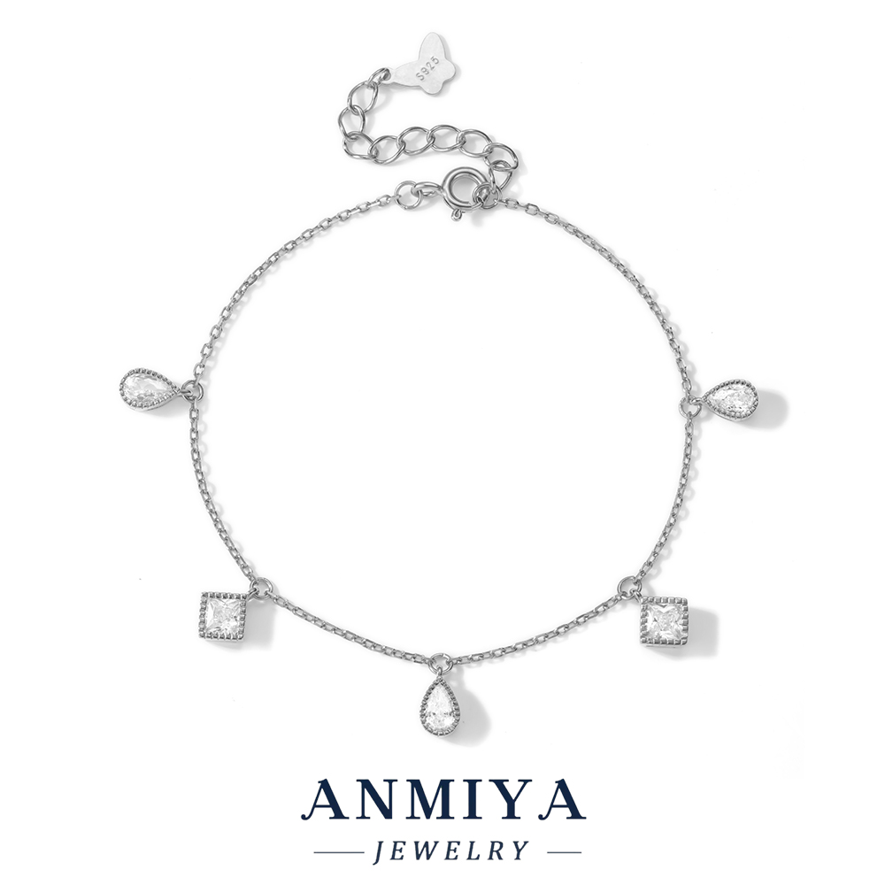 Beach Silver Jewelry Tarnish-Resistant Clover Bracelet, 925 Sterling Waterproof Jewelry for Vacation Wear