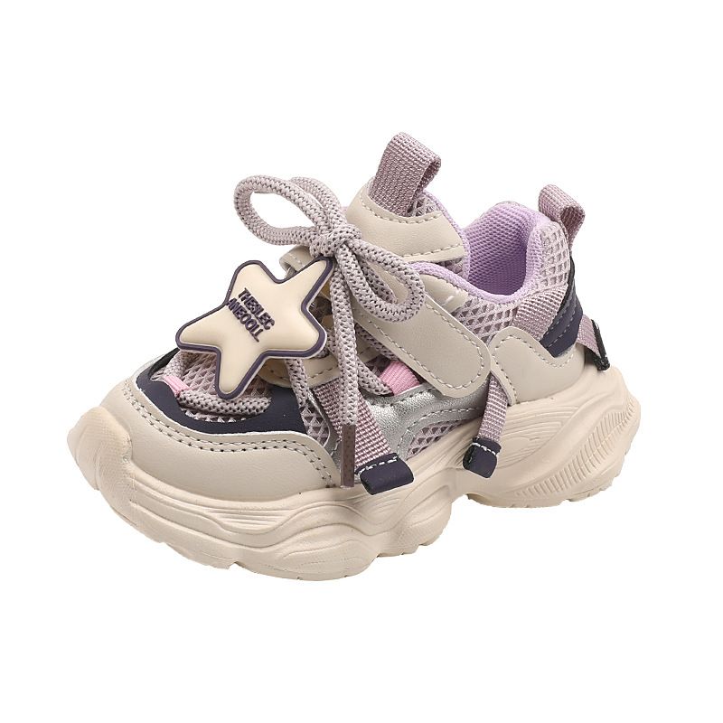2025 Kids Sport Shoes Fashion Cross-tied Mesh Toddler Boys Sneakers Spring Autumn Children Girls Outdoor Running Shoes Sizes US5.5C-US12.5C 000301