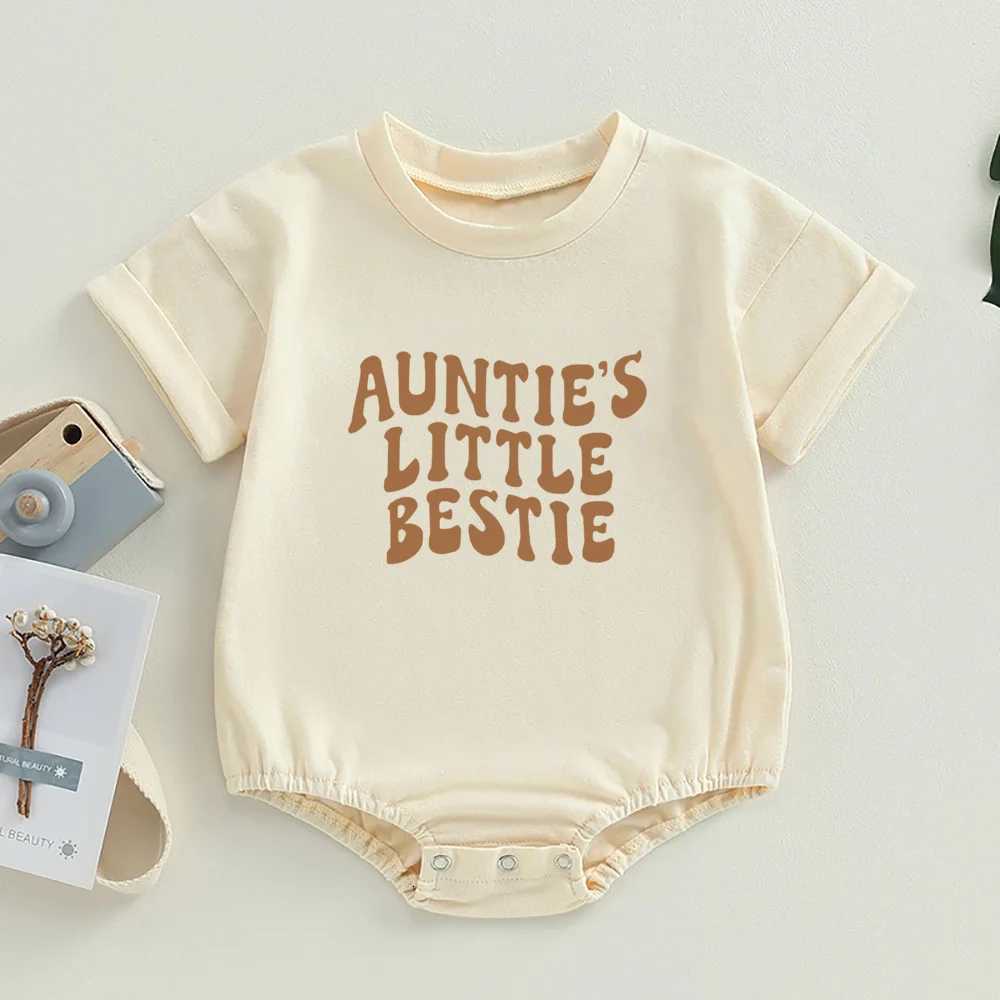 100% Cotton Baby Girl Boy Clothes Summer Short Sleeve Crewneck Cute Bodysuit Top Outfit Z250712