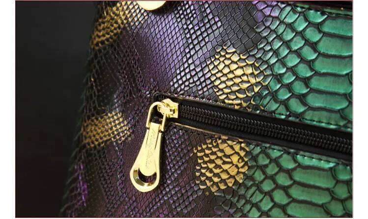 Cowhide Leather Women Handbags fashion female Chain Serpentine portable Tote bag ladies tassel shoulder messenger bags
