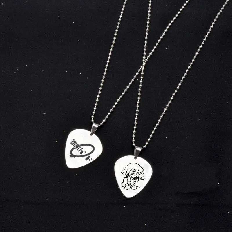 BOCCHI THE ROCK Anime Peripheral Necklace Gotoh Hitori Cute Yamada Ryo Guitar Pick Ijichi Nijika Laser Ttering Kawaii Gift W250712