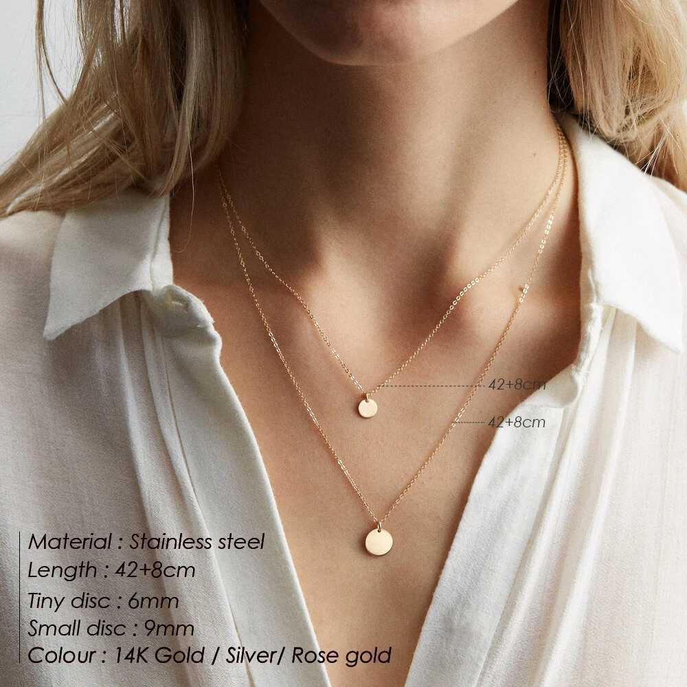 Anco Handmade Glossy Pendant Necklace 316 Stainless Steel Party Ladies Charms Jewelry Sa Gift for Her W250712