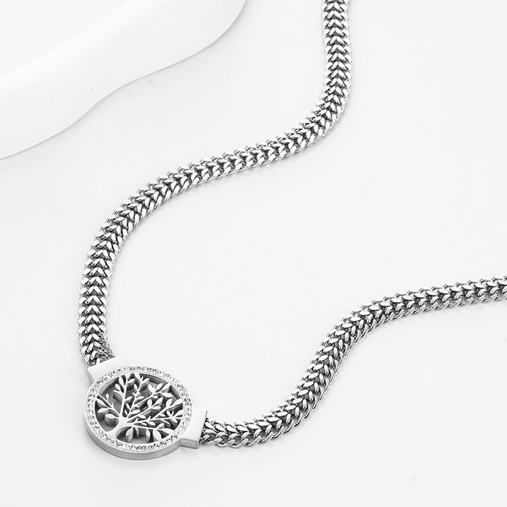Luxury Jewelry Designer Jewelry Stainless Steel Necklace For Women Titanium Steel Necklace Accessories For Women Cross-border Simple High-end Clavicle