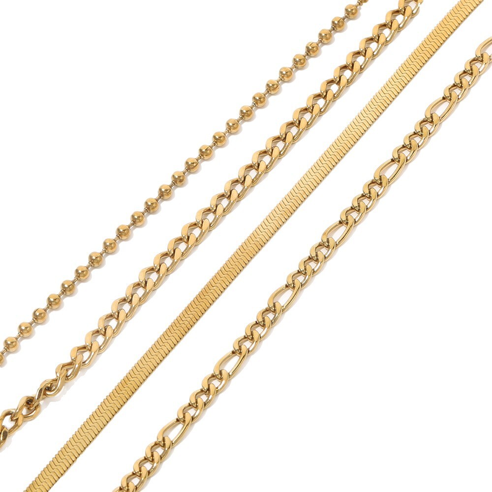 Luxury Jewelry Designer Jewelry Multiple Styles Gold-plated Bracelets Snake Bone Chain Chain Bead Chain And Other Stainless Steel Material Handmade DI
