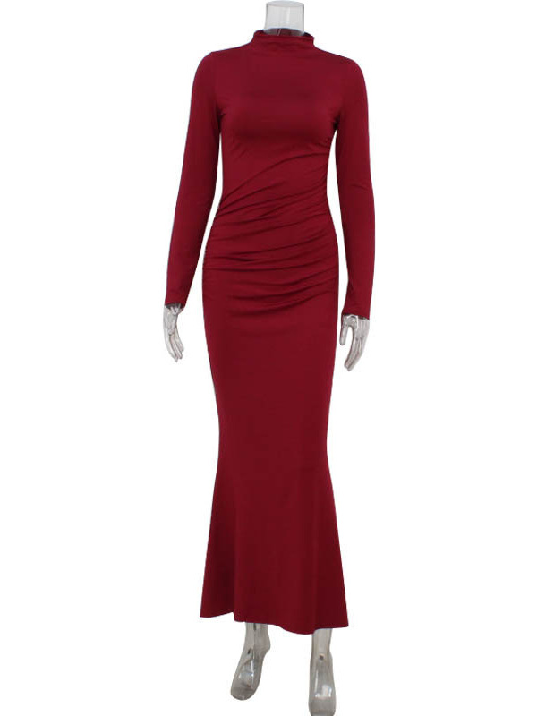 XR215 Winter new product all-match commuting basic style tight waist pleated design