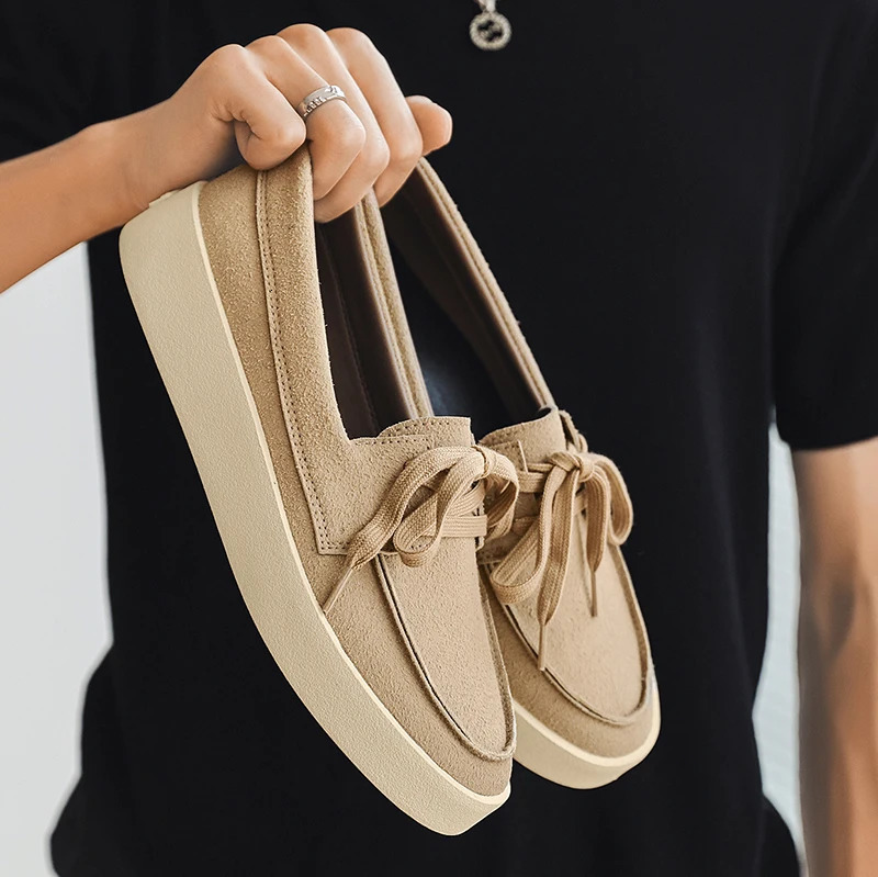 XPAY casual trendy and niche Doudou shoes and loafers 250708
