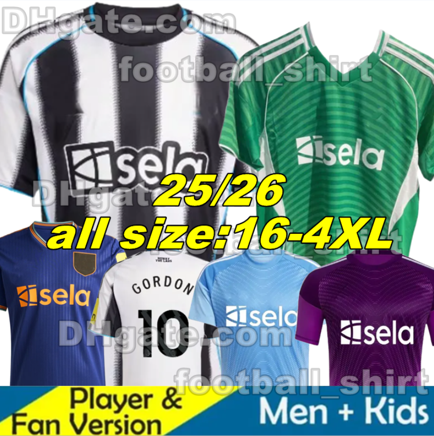 25 26 NEWCASTLE BRUNO G. soccer jerseys TONALI BLACK BARNES Gordon ISAK Botman 2025 2026 Football Shirt mens Kids kitsHome Away fans Player TRAINING MATCH