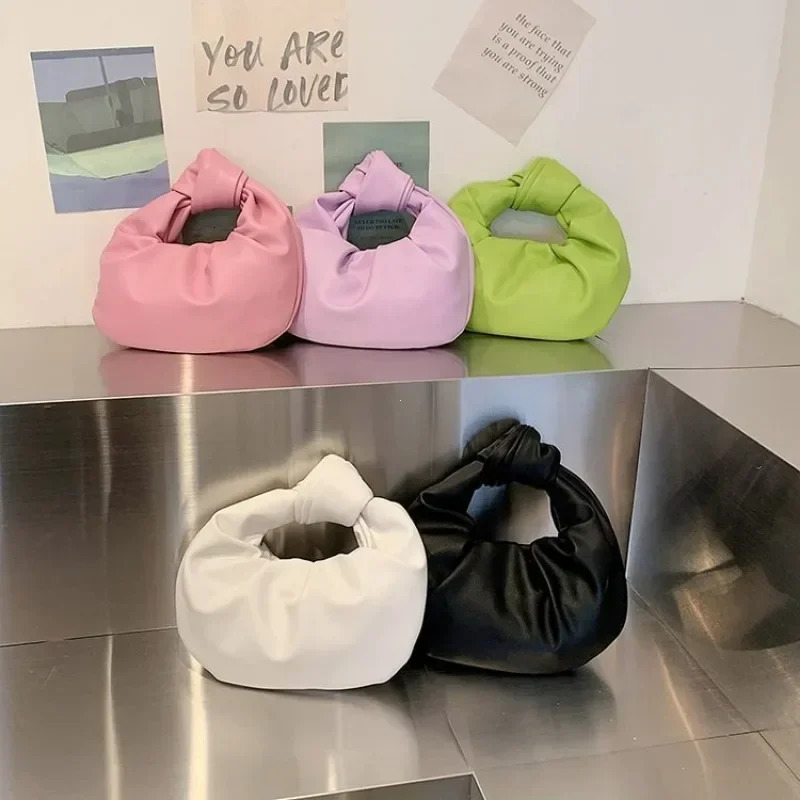 2024 IN Small Handbag Shoulder Bags Party Clutch Satchel Ladies Pu Leather Messenger Fashion Ruched Crossbody y250703