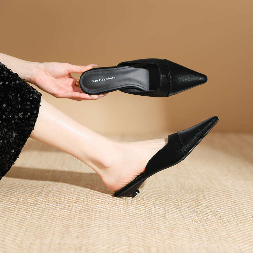 139-2 Slip-On Shallow Mouth Pointed Toe Flat Women's New Style Simple Low Heel Single Work Shoes