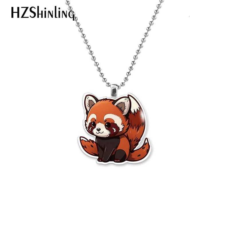 2023 Cartoon Red Panda Acrylic Necklace Pendants Charms Resin Epoxy Handmade Crafts Jewelry Gifts W250712