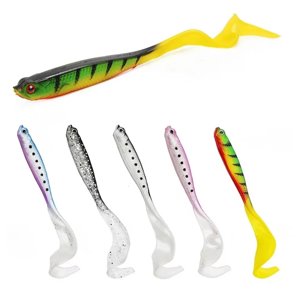 4PCS Jigging Wobblers Fishing Lure 125cm 55g shad Ttail soft bait Aritificial Silicone Lures Bass Pike 250708
