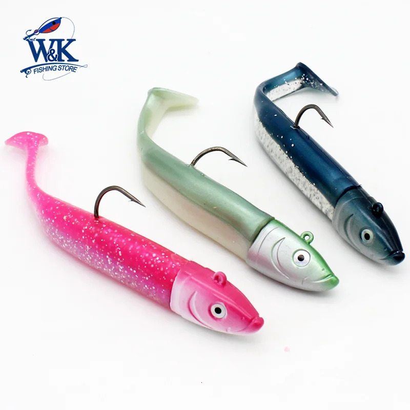 Seabass Fishing Lure Kit at 6cm 75cm 9cm 115cm 145cm Soft Paddle Tail with kinds Jig Head Inshore Jigging Bait 250708