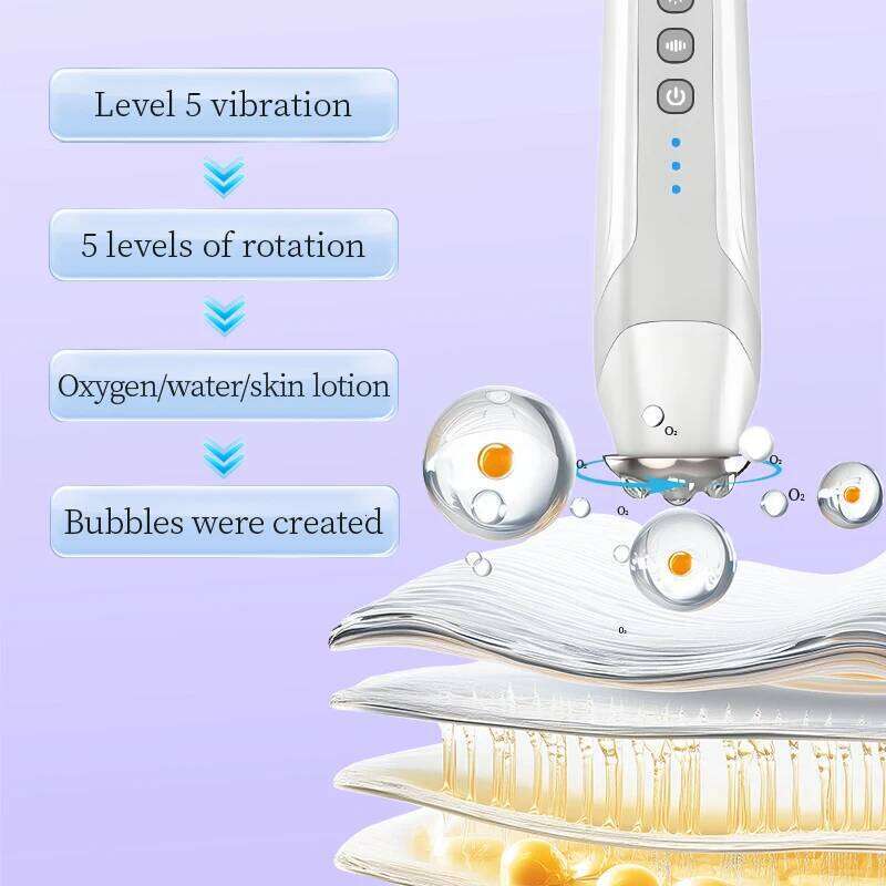 Portable Co2 Oxygen Bubble Pen High-Frequency Vibration Facial Cleaning Balance Serum Input Hydration Rejuvenation Beauty SPA