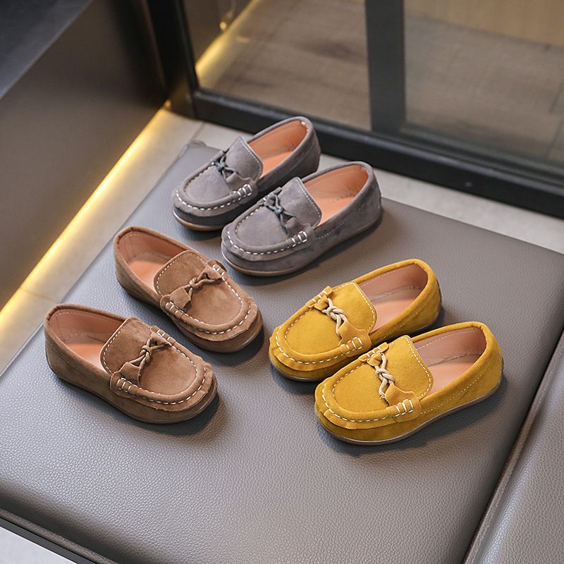 Children Loafers Shoes Boys Girls Casual Shoes Soft Comfortable Kids Suede Loafers Toddler Flats Casual Boat Shoes Size US6c-US2y 000186