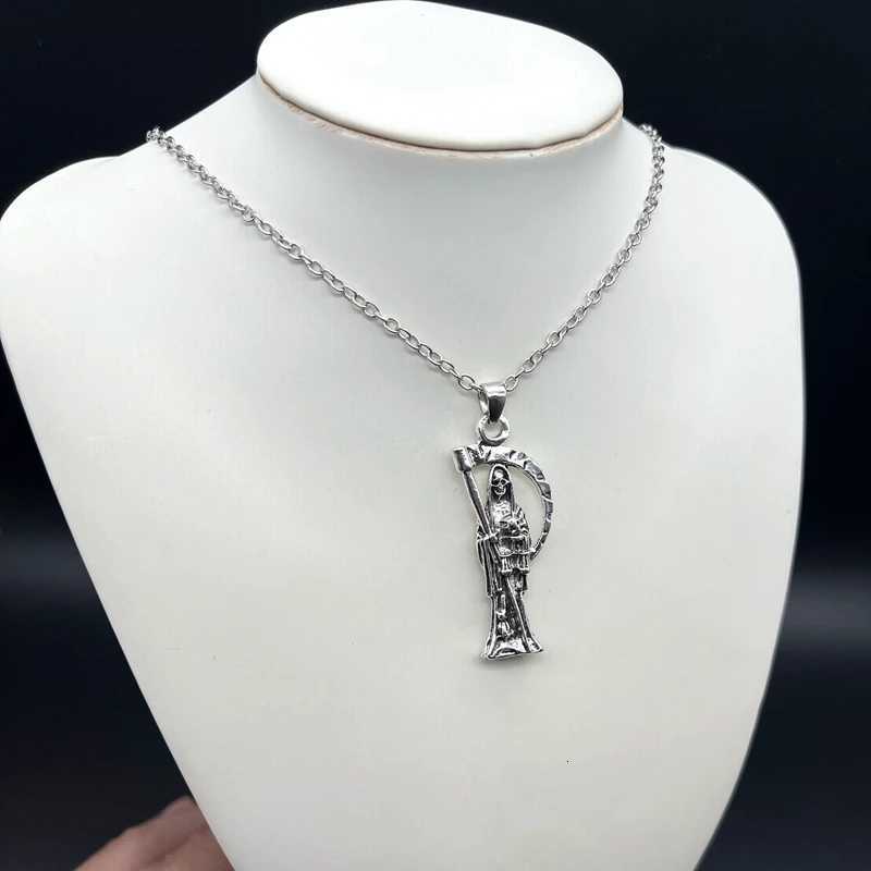 Skeleton Grim Reaper Necklace Angel of Death Alternative Jewelry Handmade Necklace Halloween Jewelry Gothic Jewelry Gift W250712
