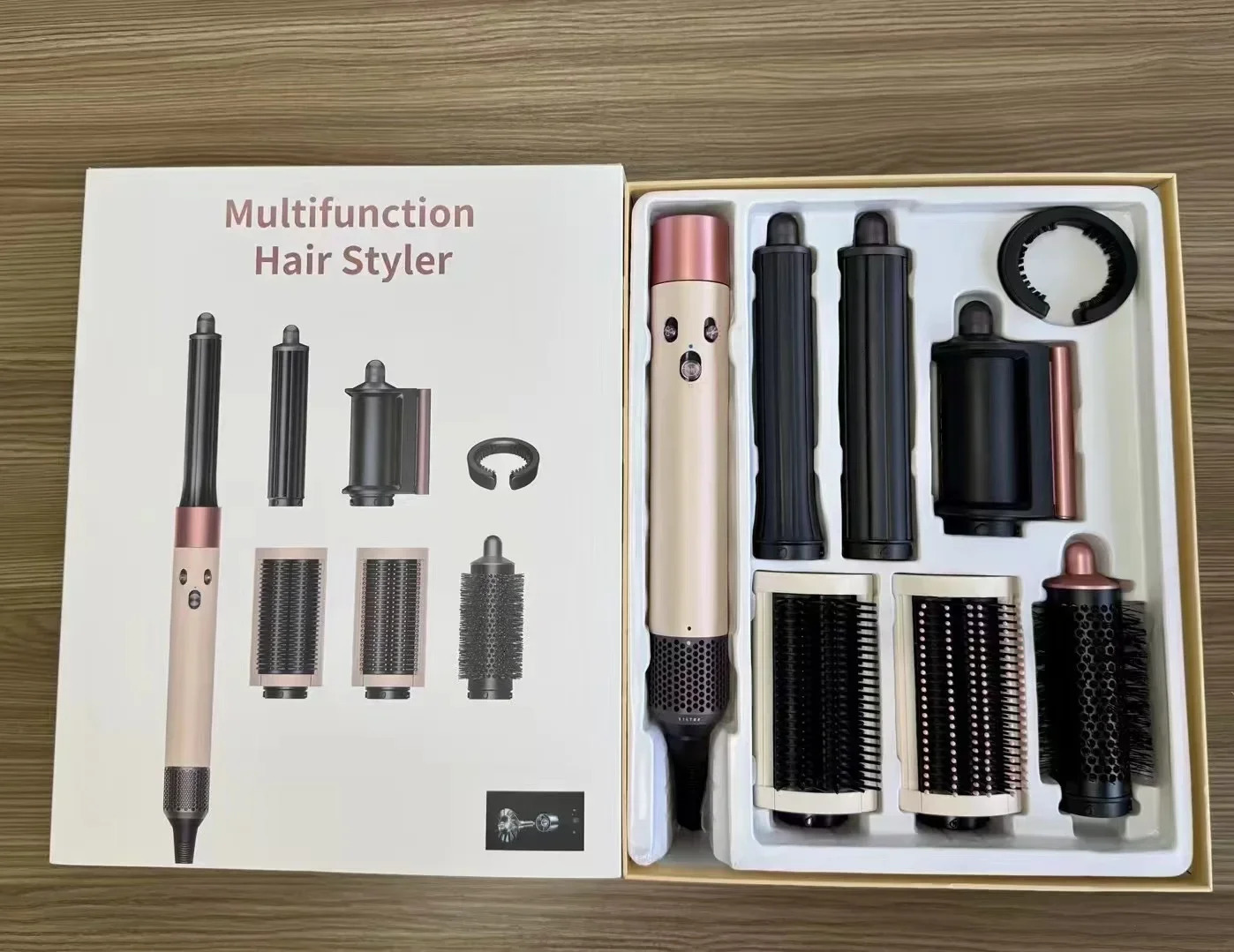 7 in1 Multi Hair Styler Curling Iron Professional Hair Straightener Curling Barrel Brush Hair Dryer Salon HairStylerTool comb 250712