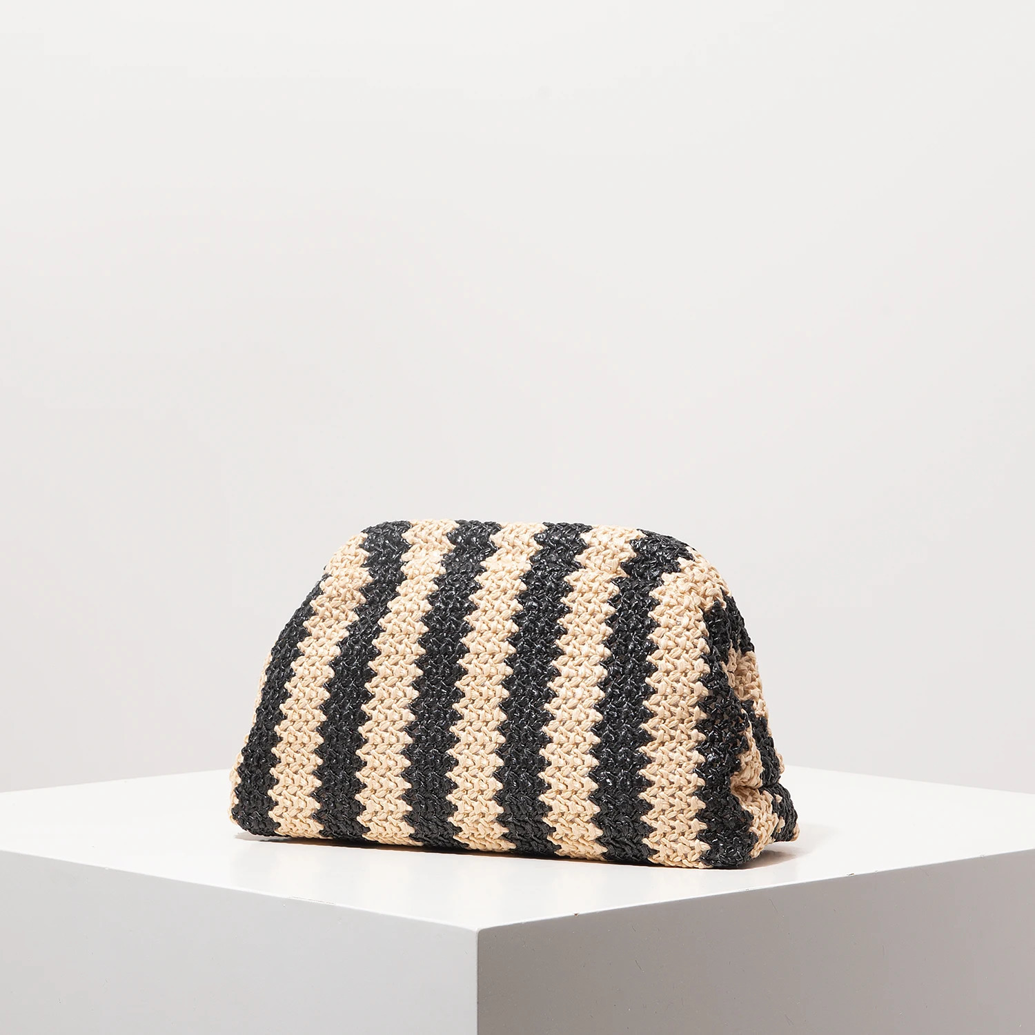 Striped Contrasting Color Knitted Ladies Clutch BagBoho Beach Bags For WomenTravel Must HavesVacation OutfitProm Bag 250703