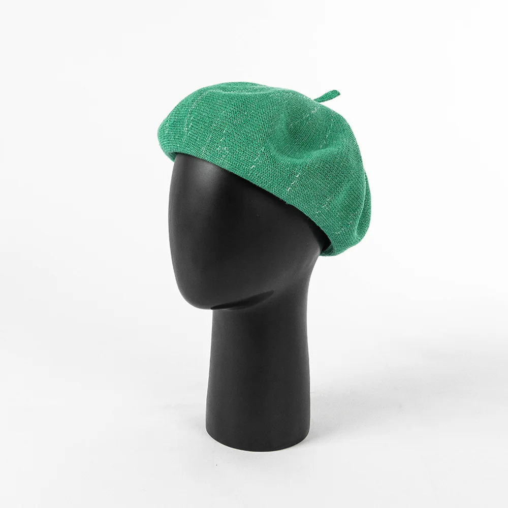 Womens Knitted Linen Beret Hats French Style Ladies Painters Hat Deep Brim Mushroom Caps Beanie Soft Breathable Size 56-58cm 250712