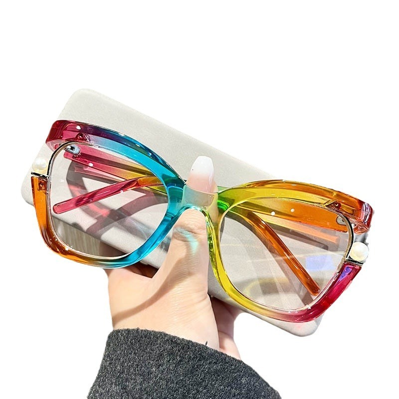 Designer Luxury Eyewear: New Men's Large-framed Pearl Eyewear, Cat-eye Eyewear, Rainbow Women's Eyewear, Beach Eyewear
