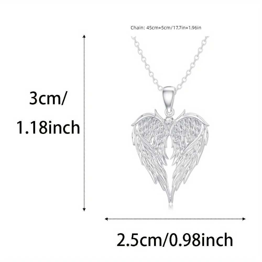 Elegant Angel Wing Shaped Pendant Necklace Exquisite Fashionable Elegant Versatile Banquet Party Daily Wear Jewelry Gift W250712