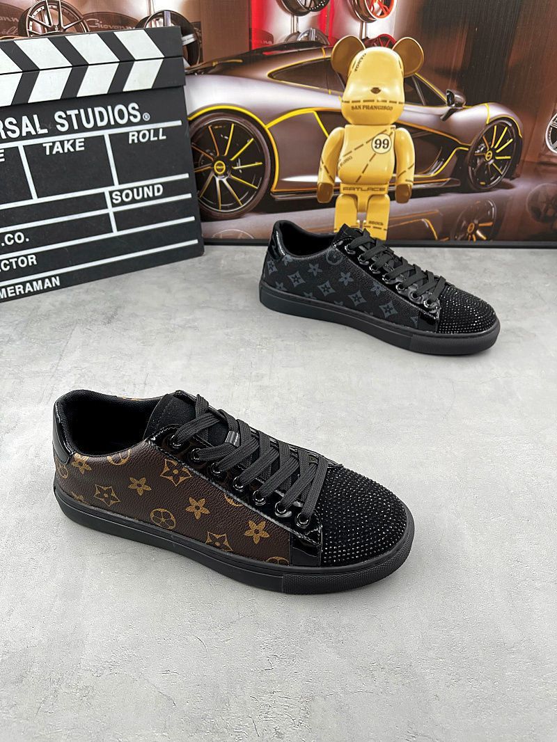 new Men's Internet-famous Bestseller - Low-top Casual Shoes with Soft Sole and Leather Upper Versatile and Stylish Sneakers from Popular Streetwe