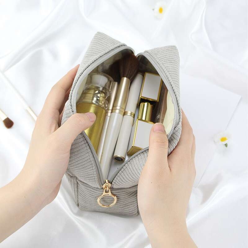 New Corduroy Large Capacity Travel Portable Makeup Toiletry Bag Storage Pouch Yiwu Luggage