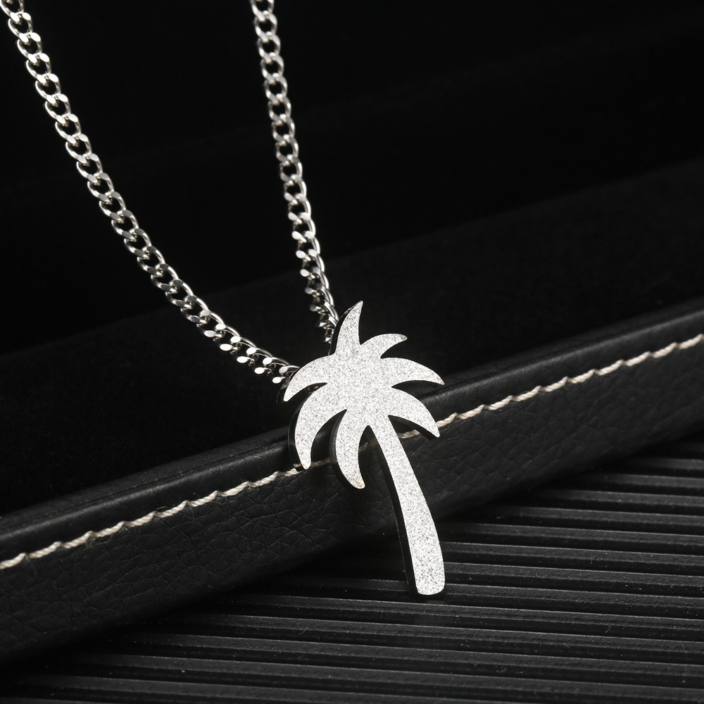 Luxury Jewelry Designer Jewelry New West Coast Rap Style Small Coconut Tree Necklace Personality Unisex Street Hip Hop Disco Necklace Pendant Hanging 