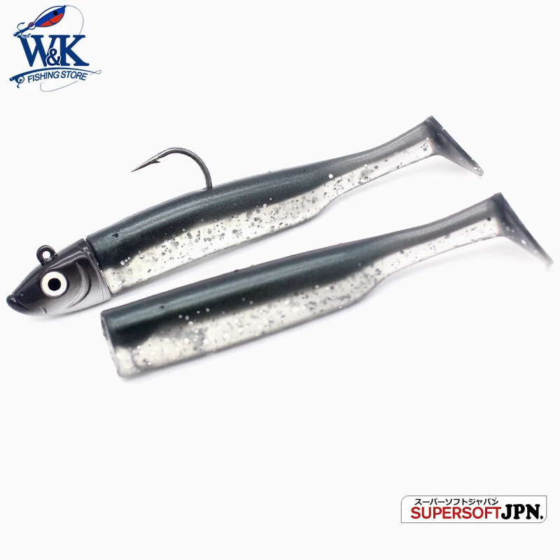 Seabass Fishing Lure Kit at 6cm 75cm 9cm 115cm 145cm Soft Paddle Tail with kinds Jig Head Inshore Jigging Bait 250708