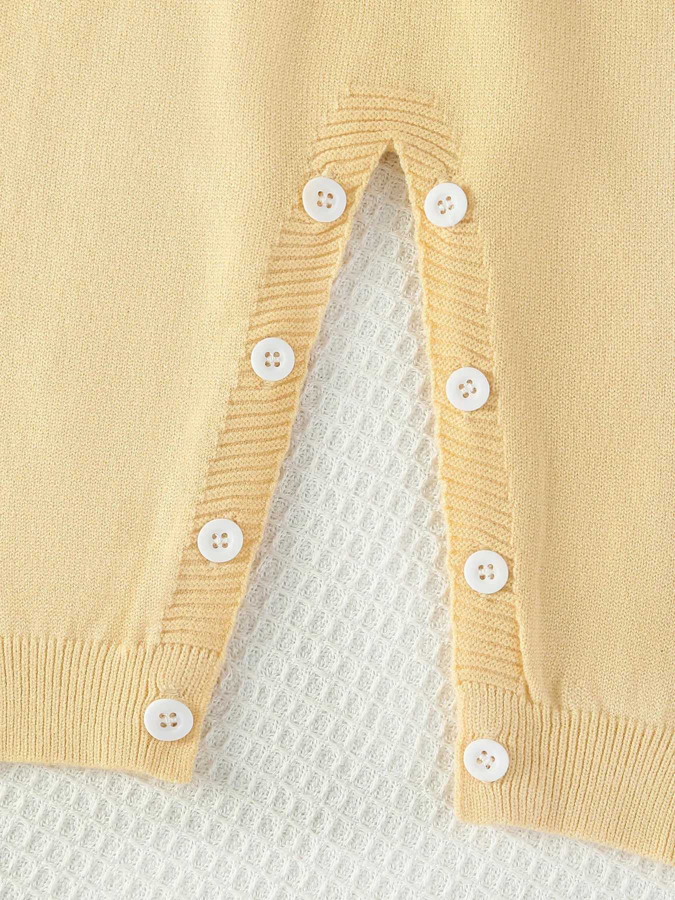 Spring Autumn Baby Girl Knitted Romper Cute Bow Ruffles Soft Crawling Friendly Side Bottom Buttons Onesie Z250712