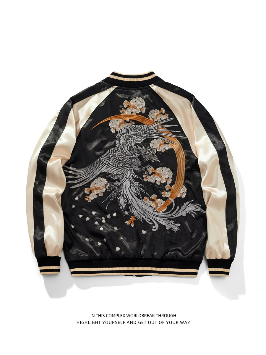 Heavy Embroidery Dragon Jaet Coat Youth Sle Baseball orm Windbreaker for Men And Women Casual Autumn Outerwear 250708