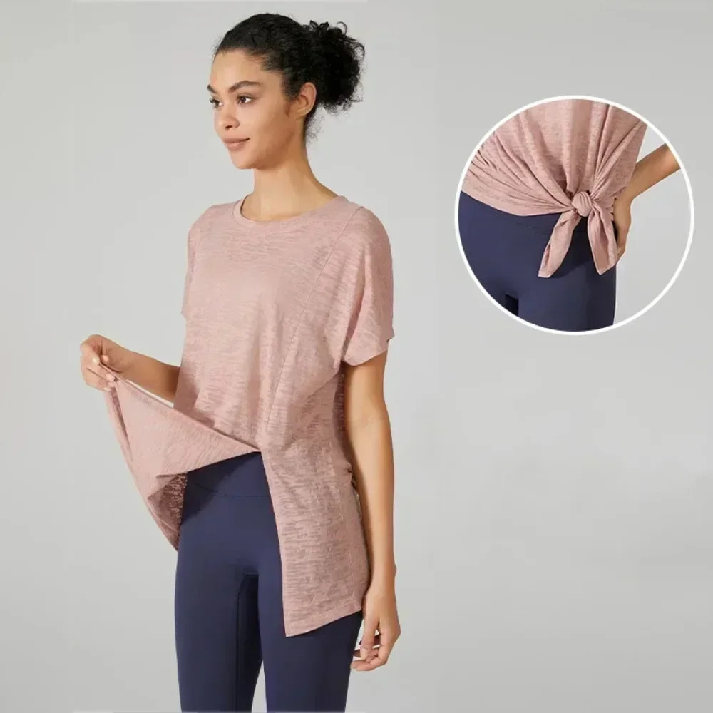 Womens Gym Clothing Summer Yoga Shirts Blouses Fitness Sport Running Tshirt Female Short Sleeve Workout Sporty Woman Top 250708
