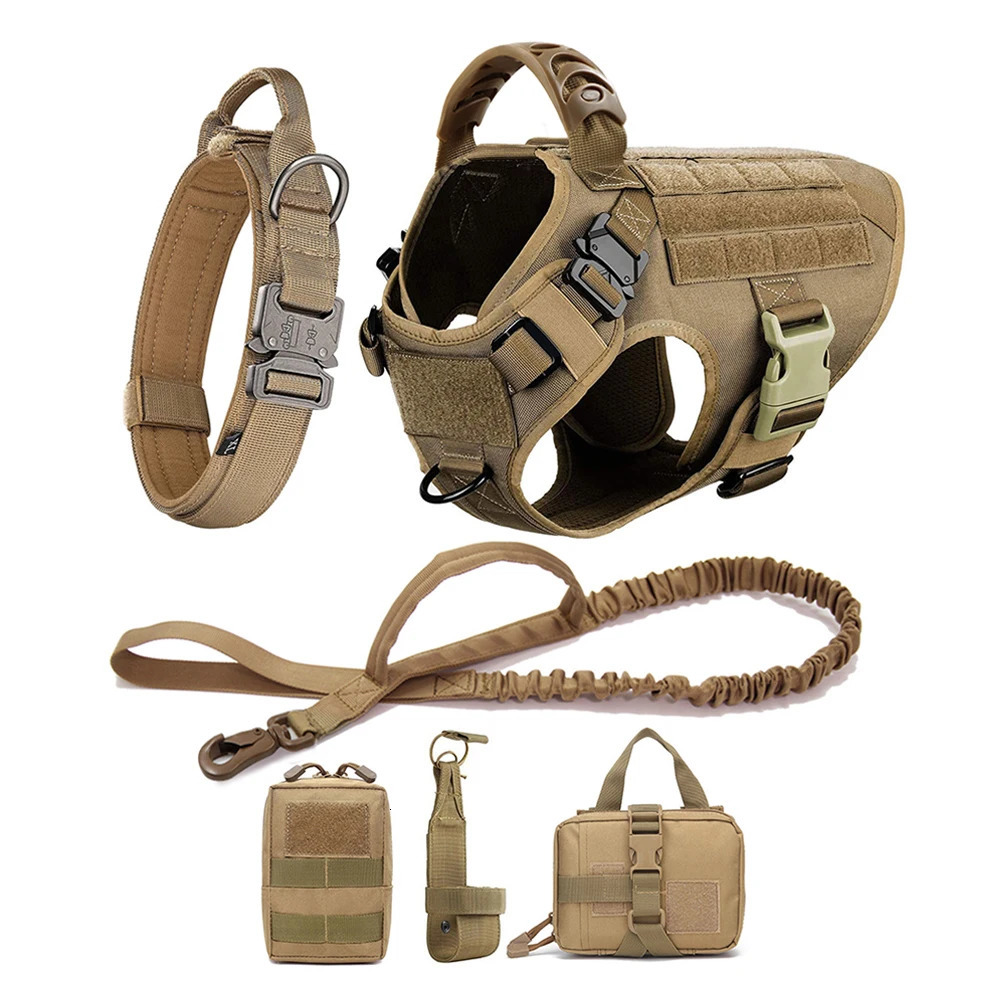 Large Dog Harness And Leash Set Pet German Shepherd Malinois Training Walking Vest Dog Harness And Collar For Medium Large Dogs 250709