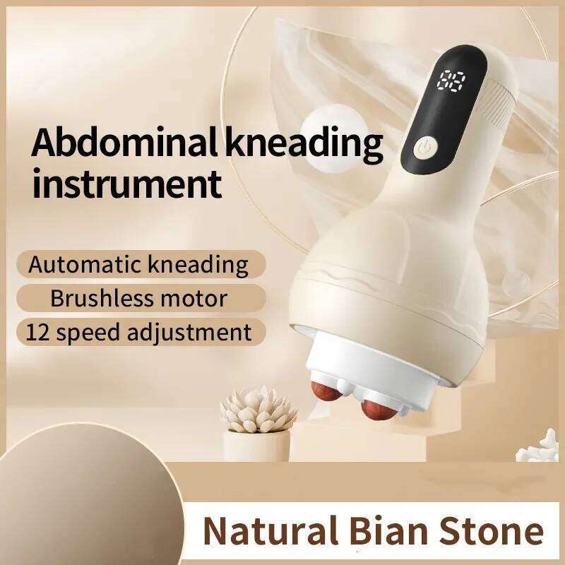 2025 New Electrical Handheld Shiatsu Vibrating Back Kneading Shoulder and Neck Abdominal Massager