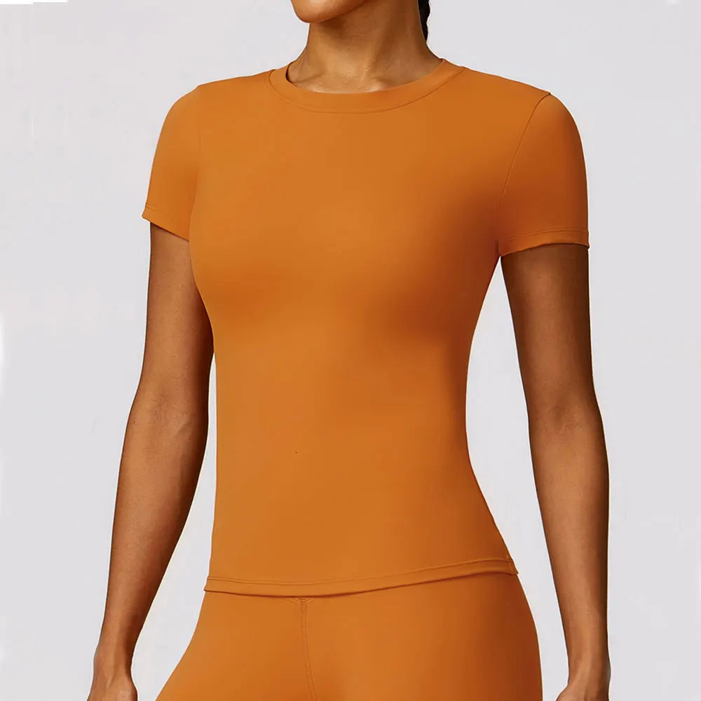 Yoga Shirt Top Quick Dry Running Tops Tights Push Up Workout Gym Clothes Female Short Sleeve Fitness Sports TShirts 250708