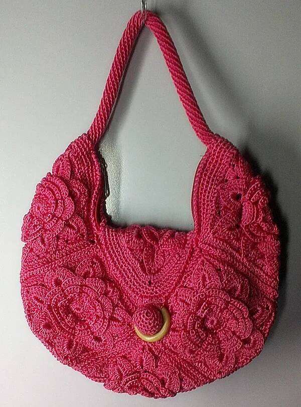 Hand-Woven Women Wool Cute Homemade Diy Material Handbag Woolen Shoulder Casual Total Crochet Bag Female