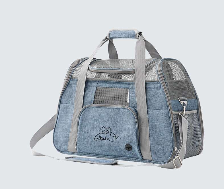 Car Carrier Breathable Large Capacity Two Cats Outdoor Portable Pet Dog Bag Neutering Cage Cat Bed