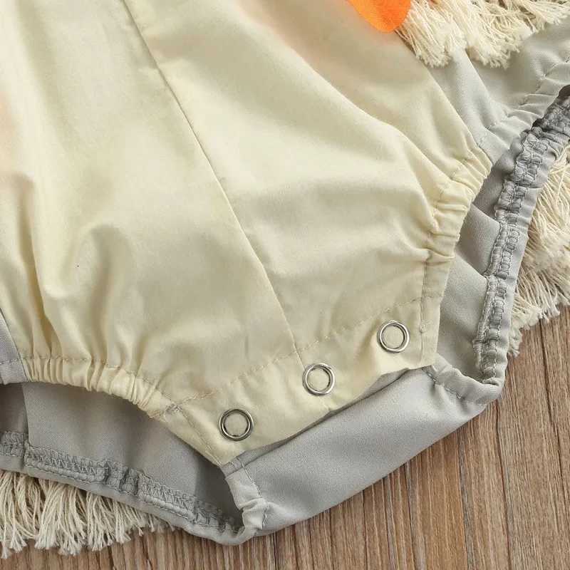 0-24M Toddler Baby Girls Romper Summer Princess Moana Flower Tassel Patchwork Sleeveless Jumpsuit Beachwear for Infant Girls Z250712