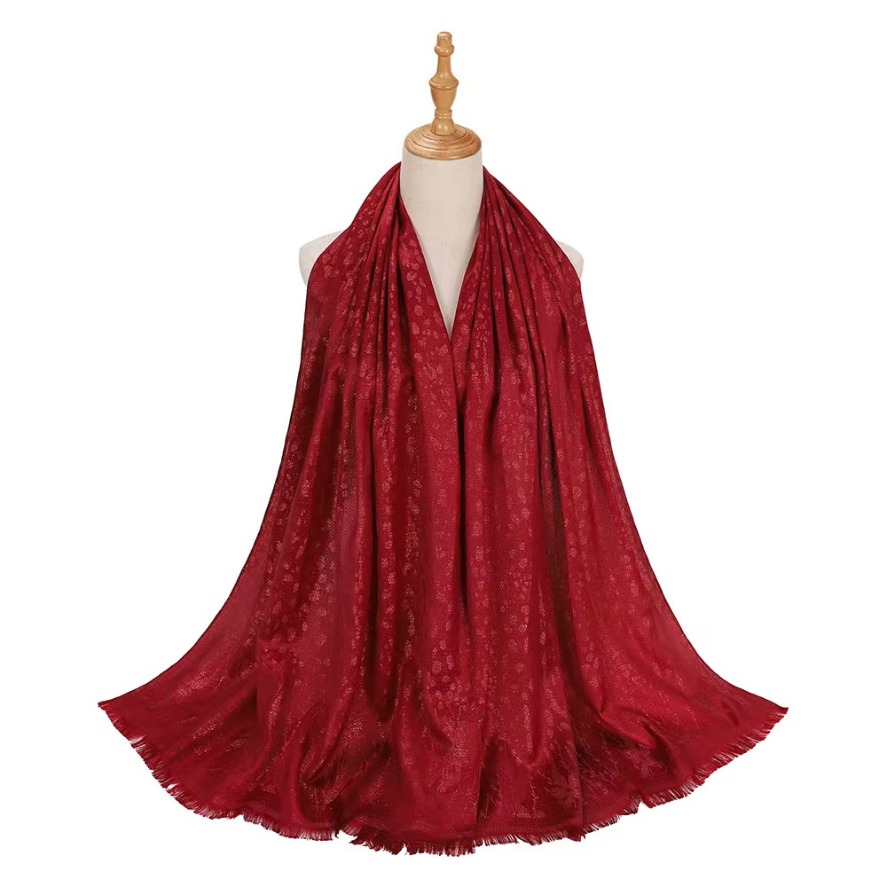 T1205 Silk Satin Scarf Malaysia Indonesia Pure Color Turban Scarf