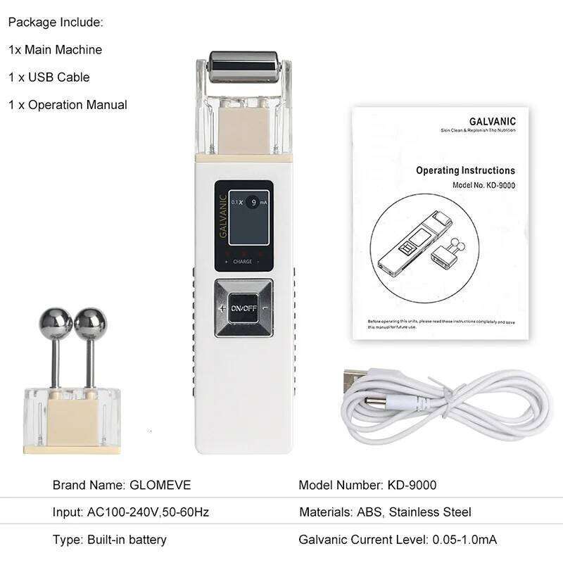 Microcurrent & Ion Facial Device Pore Minimizer Skin Care Tool Home Use Beauty Instrument For Deep Cleansing