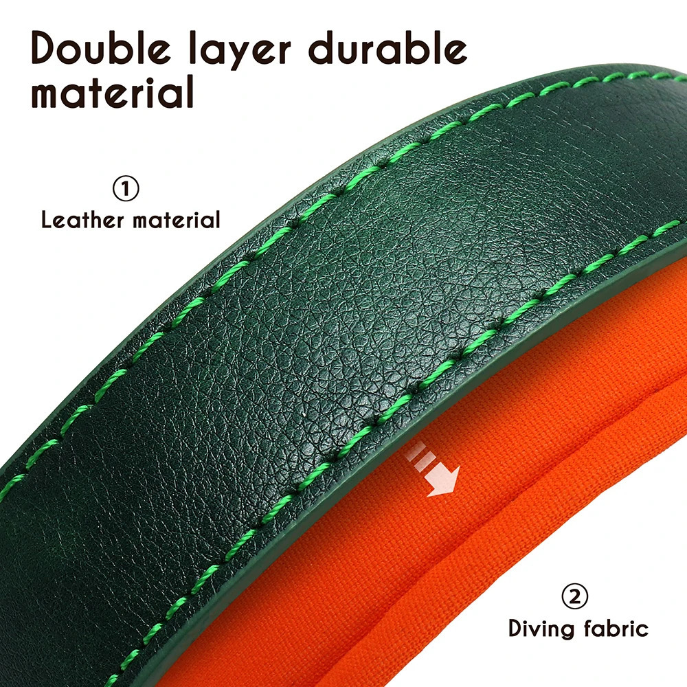 Customized PU Leather Nameplate Dog Collar Soft Padded Dogs Collars Free Engraving Name for Small Medium Large Dogs Adjustable 250709